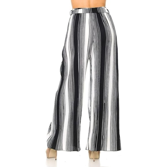 Aulin'e Collection Womens Accordion Pleated High Waisted Wide Leg Palazzo Pants - Picture 6 of 6